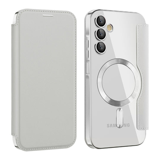 MagSafe pouzdro pro Samsung Galaxy A15 5G A156 / A15 A155, Techsuit, SmartMag Book, Šedé
