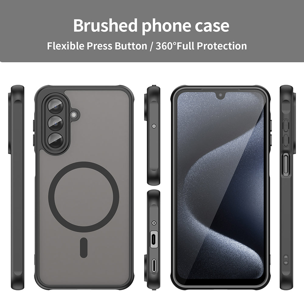MagSafe pouzdro pro Samsung Galaxy A18 5G A186 / A18 4G A185 / F17 / M17 / A17 4G A175, Techsuit, HaloFrost II, černé