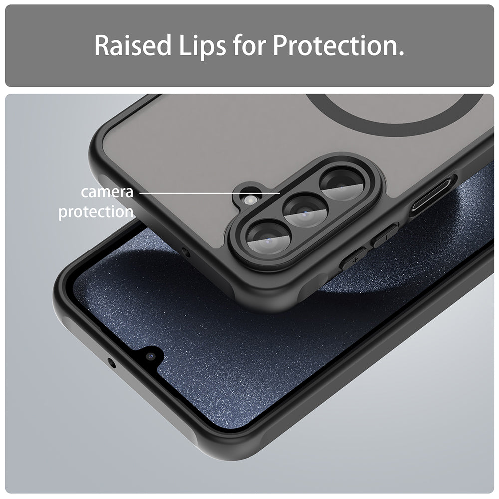 MagSafe pouzdro pro Samsung Galaxy A18 5G A186 / A18 4G A185 / F17 / M17 / A17 4G A175, Techsuit, HaloFrost II, černé