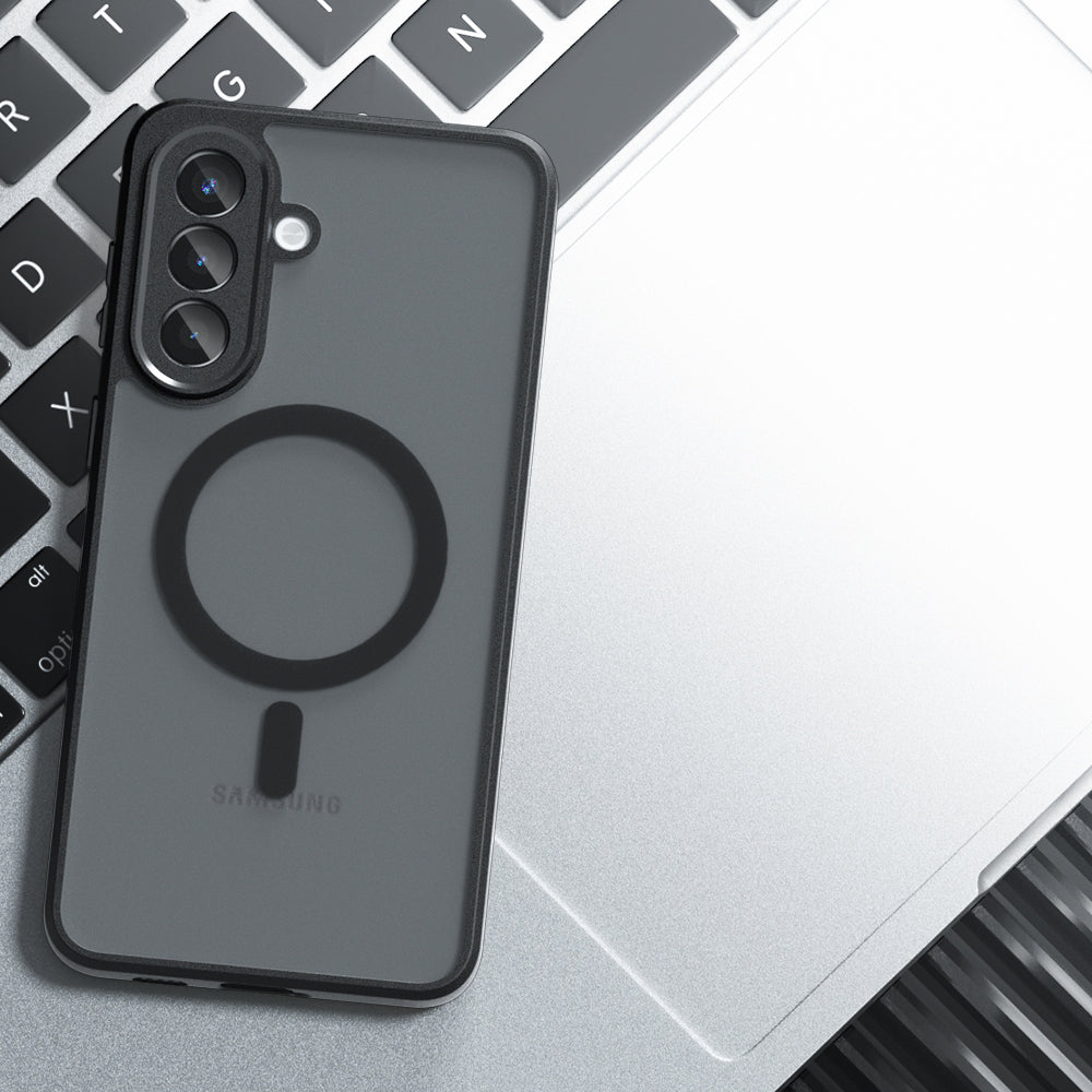 MagSafe pouzdro pro Samsung Galaxy A27 5G, Techsuit, PureFrost, Černá saténová