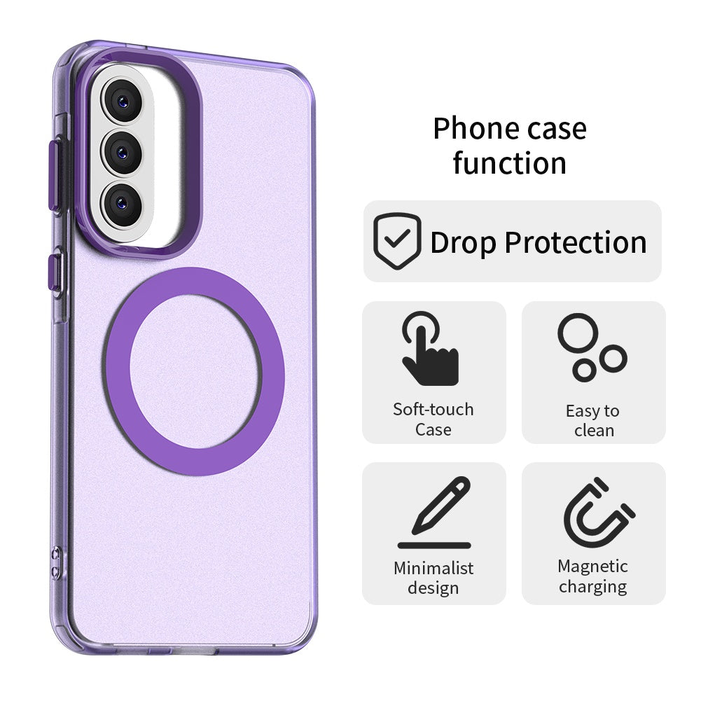Pouzdro MagSafe pro Samsung Galaxy A37 5G, Techsuit, CandyCase, Fialová