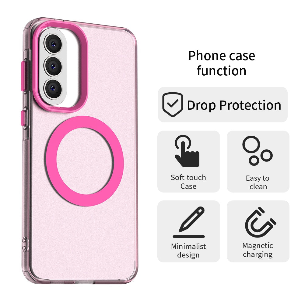 Pouzdro MagSafe pro Samsung Galaxy A37 5G, Techsuit, CandyCase, Růžové