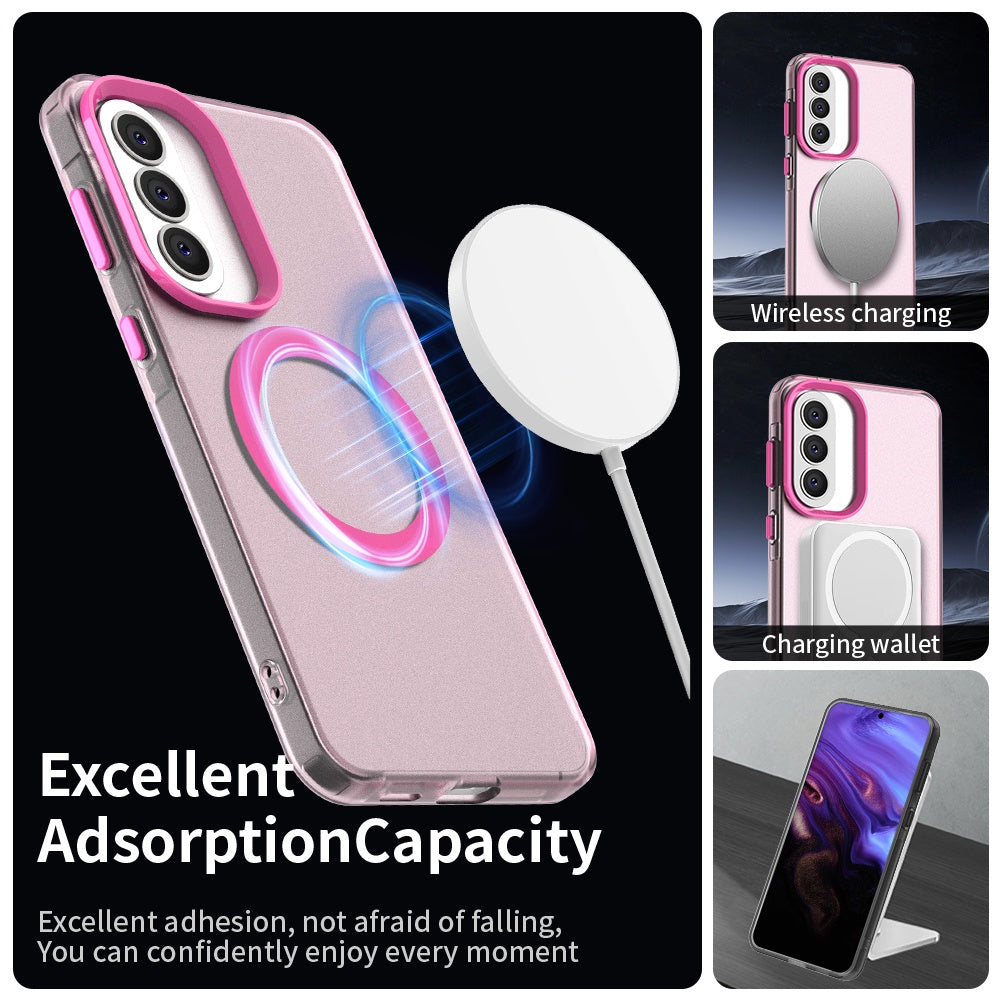 Pouzdro MagSafe pro Samsung Galaxy A37 5G, Techsuit, CandyCase, Růžové