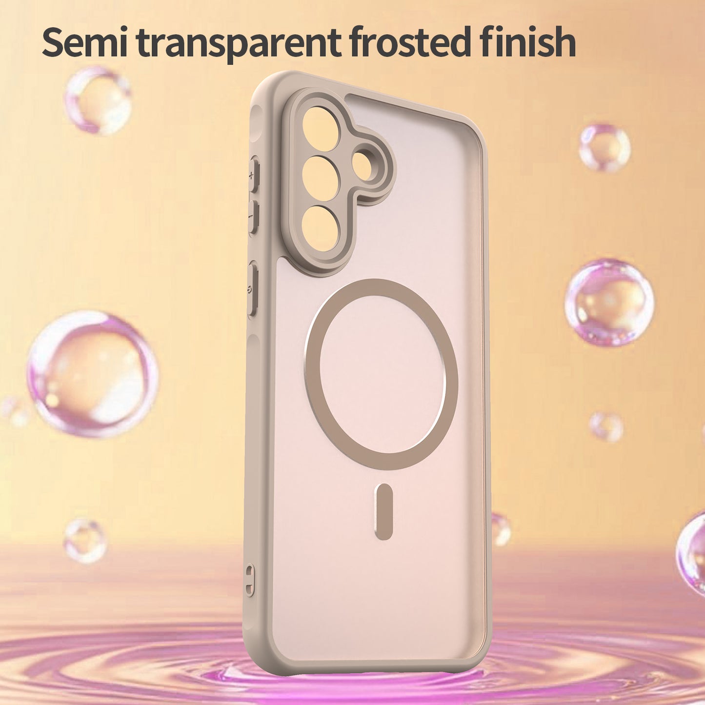 Pouzdro MagSafe pro Samsung Galaxy A37 5G, Techsuit, HaloFrost II, Zlaté