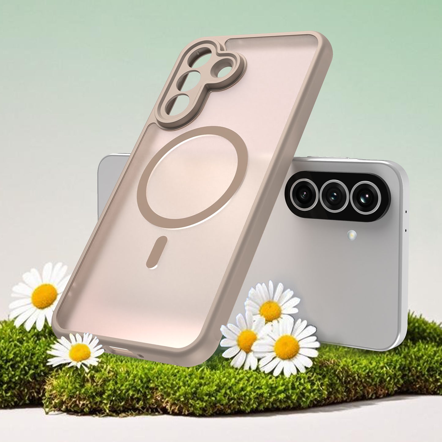 Pouzdro MagSafe pro Samsung Galaxy A37 5G, Techsuit, HaloFrost II, Zlaté