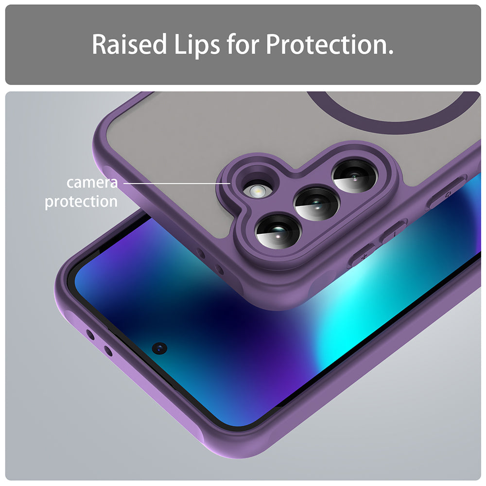 Pouzdro MagSafe pro Samsung Galaxy A37 5G, Techsuit, HaloFrost II, Fialová