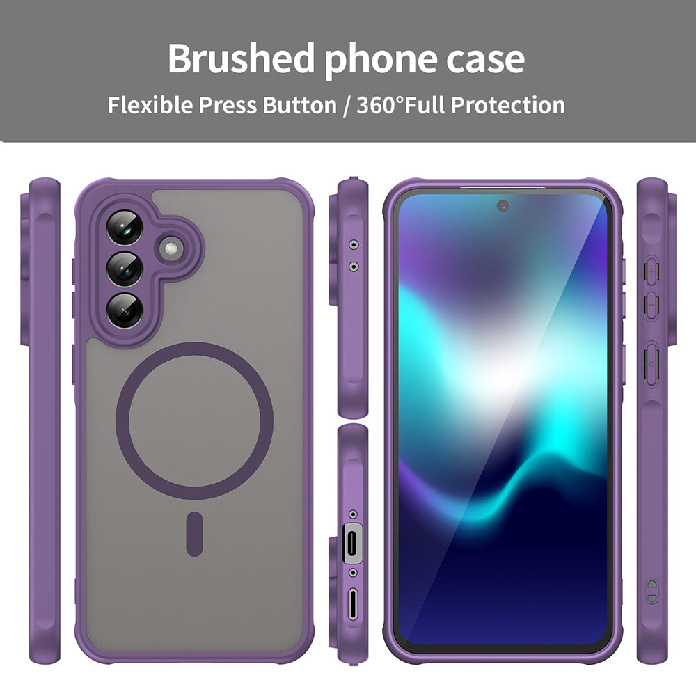Pouzdro MagSafe pro Samsung Galaxy A37 5G, Techsuit, HaloFrost II, Fialová