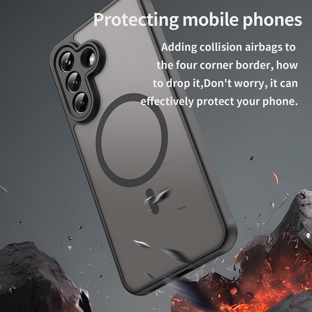 Pouzdro MagSafe pro Samsung Galaxy A37 5G, Techsuit, HaloFrost II, Černá
