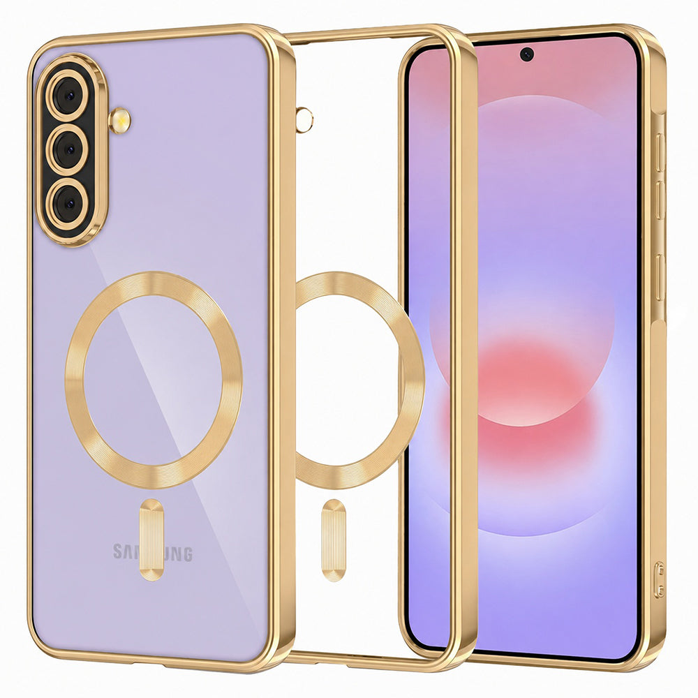 MagSafe pouzdro pro Samsung Galaxy A37 5G, Techsuit, Luxury Crystal, Zlaté