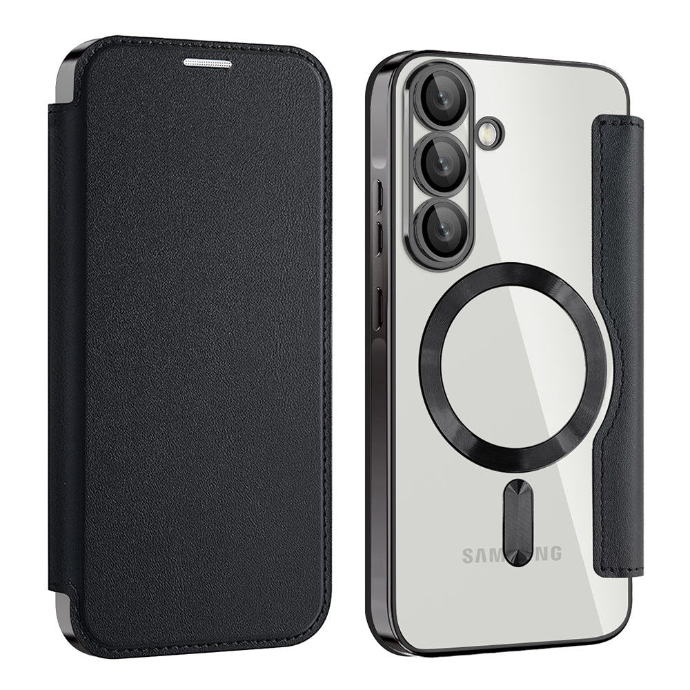 Pouzdro MagSafe pro Samsung Galaxy A37 5G, Techsuit, SmartMag Book, Černá