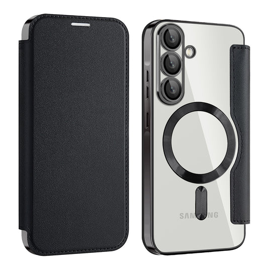 Pouzdro MagSafe pro Samsung Galaxy A37 5G, Techsuit, SmartMag Book, Černá