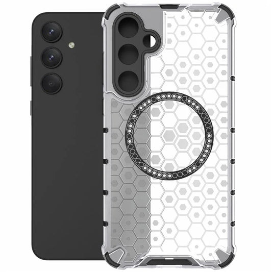 MagSafe pouzdro pro Samsung Galaxy A55 5G A556, Techsuit, HoneyComb Shield, bílé