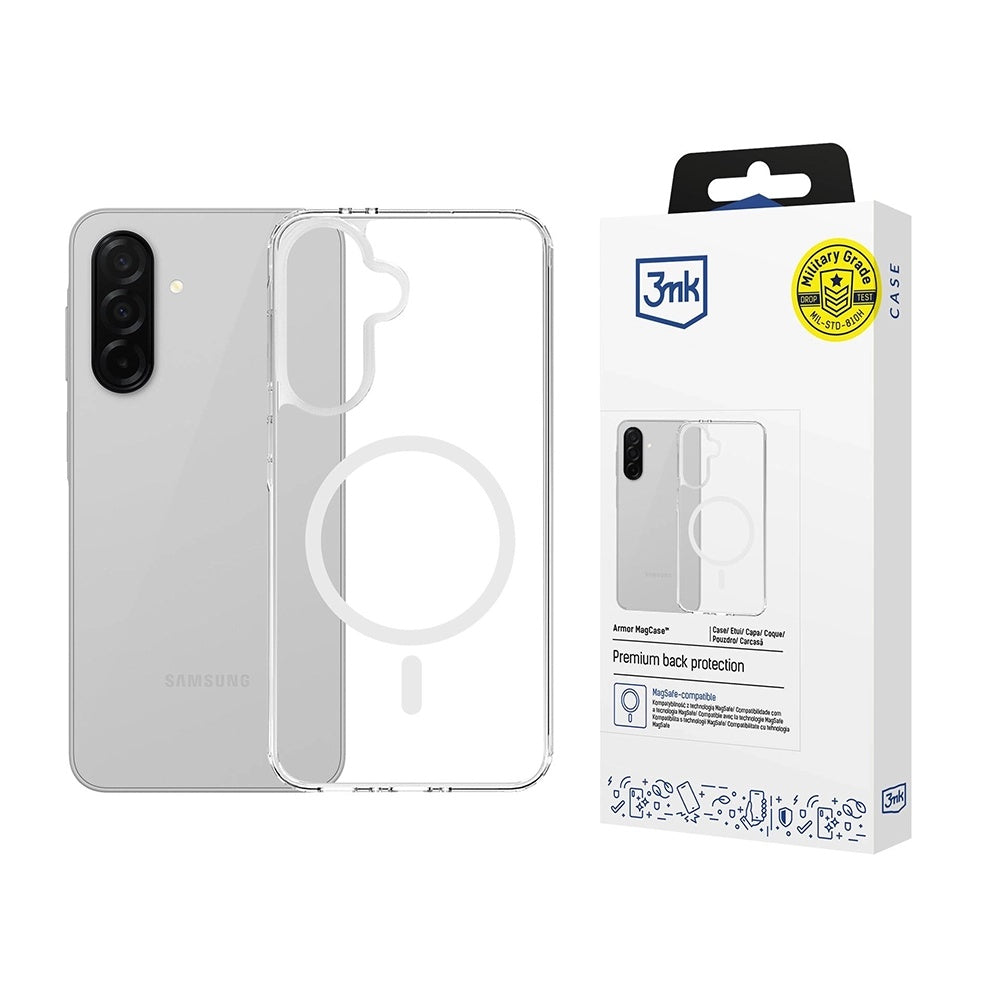 Pouzdro MagSafe pro Samsung Galaxy A56 A566 / A36 A366, 3MK, Armor MagCase, Průhledné