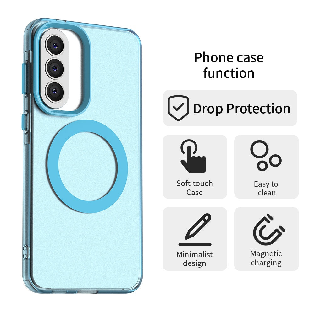 Pouzdro MagSafe pro Samsung Galaxy A57 5G, Techsuit, CandyCase, Modrá