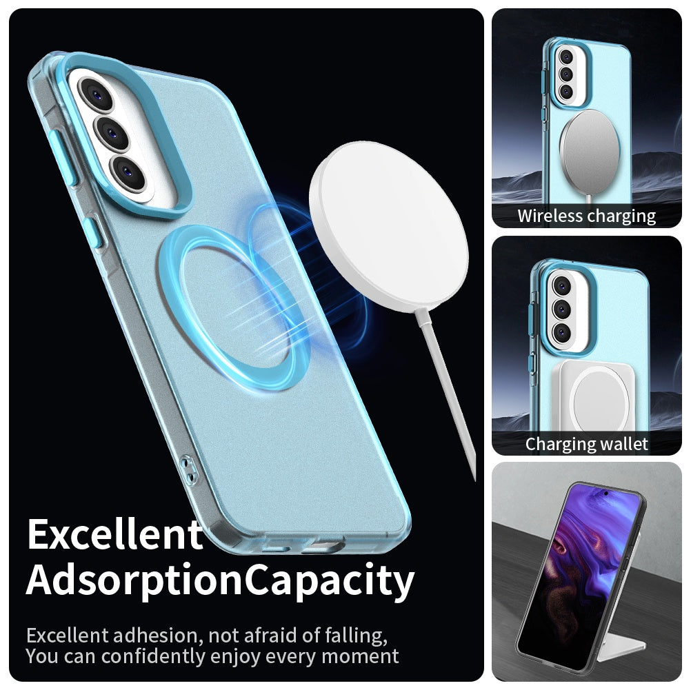 Pouzdro MagSafe pro Samsung Galaxy A57 5G, Techsuit, CandyCase, Modrá