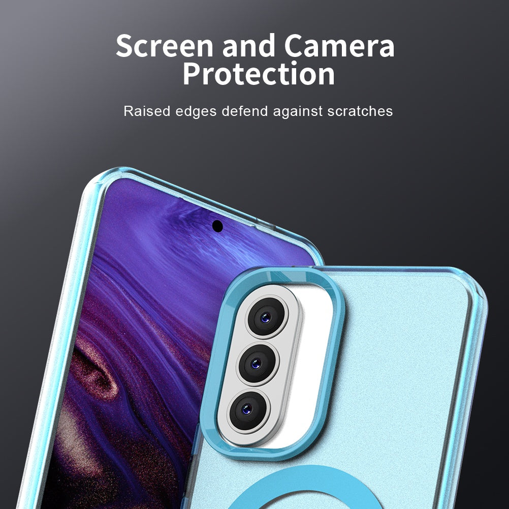 Pouzdro MagSafe pro Samsung Galaxy A57 5G, Techsuit, CandyCase, Modrá