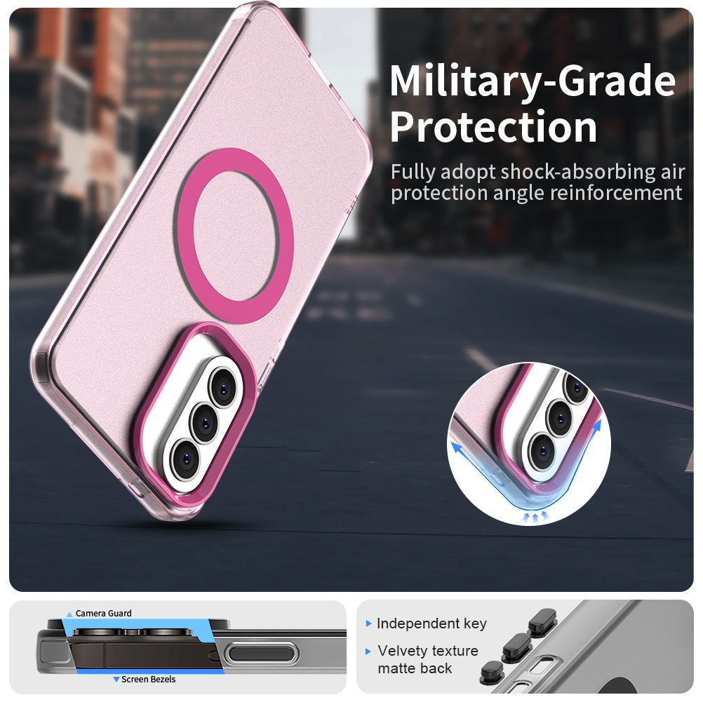 Pouzdro MagSafe pro Samsung Galaxy A57 5G, Techsuit, CandyCase, Růžová