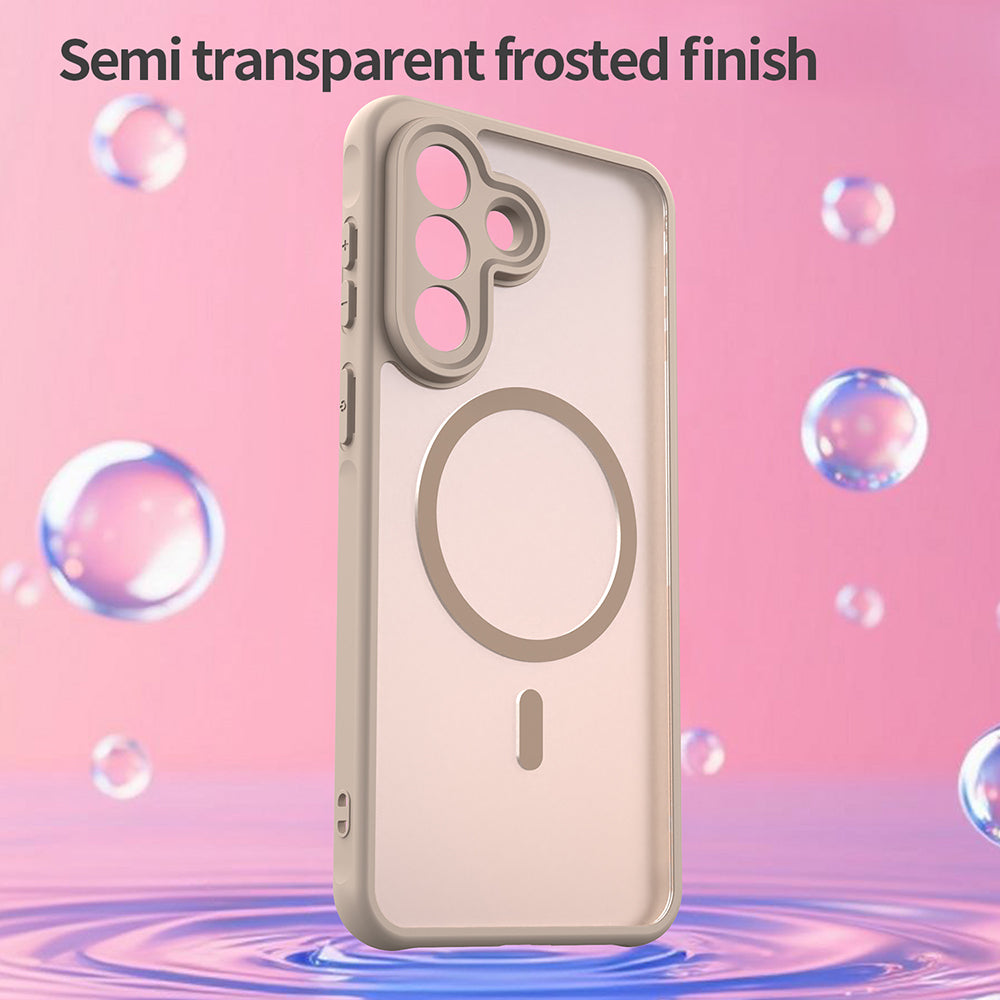 Pouzdro MagSafe pro Samsung Galaxy A57 5G, Techsuit, HaloFrost II, Zlaté