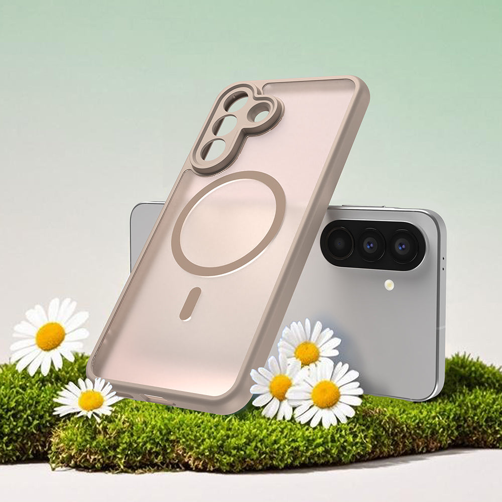 Pouzdro MagSafe pro Samsung Galaxy A57 5G, Techsuit, HaloFrost II, Zlaté