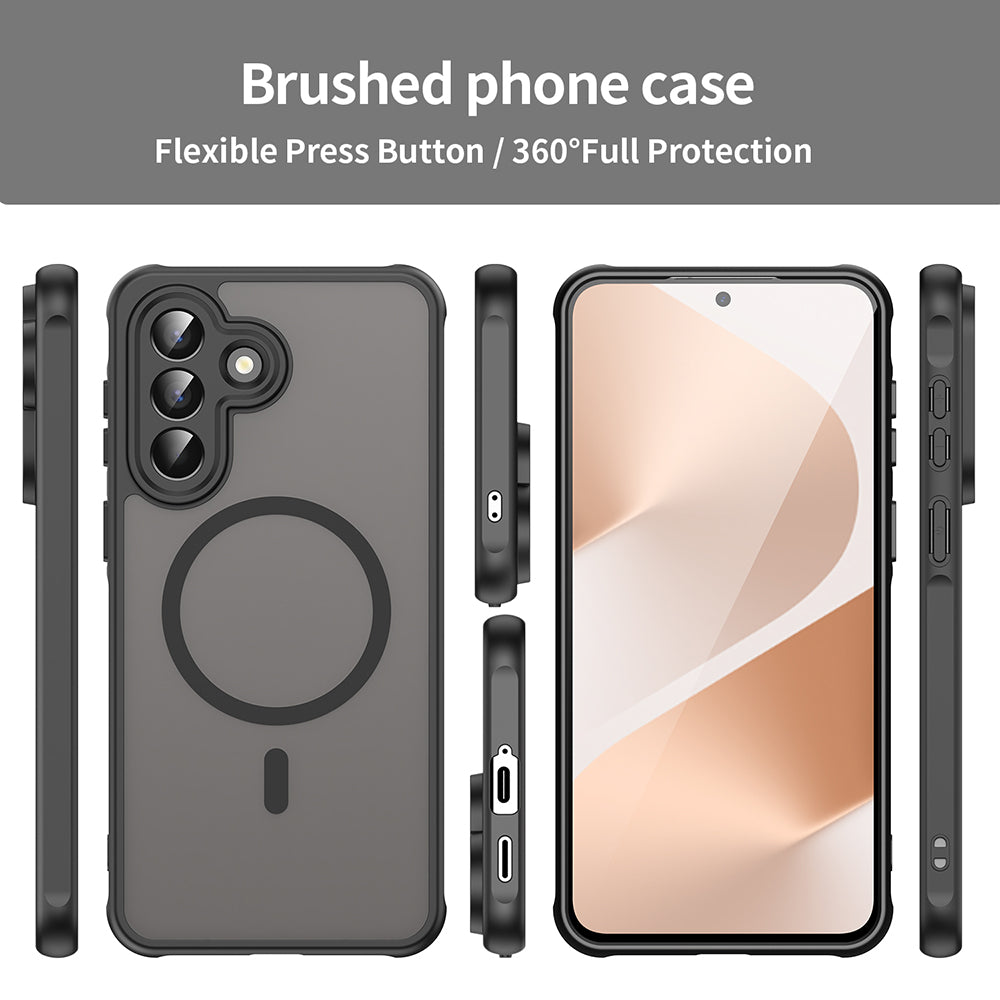 Pouzdro MagSafe pro Samsung Galaxy A57 5G, Techsuit, HaloFrost II, Černá.