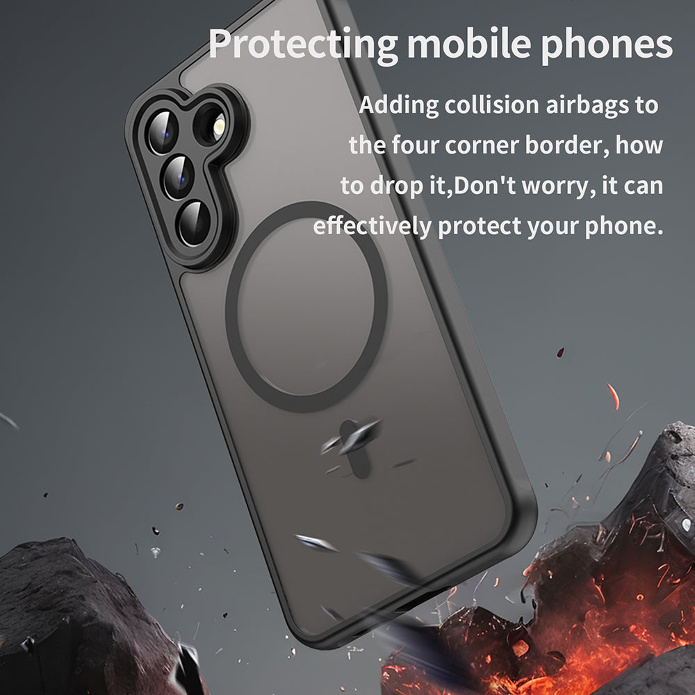 Pouzdro MagSafe pro Samsung Galaxy A57 5G, Techsuit, HaloFrost II, Černá.