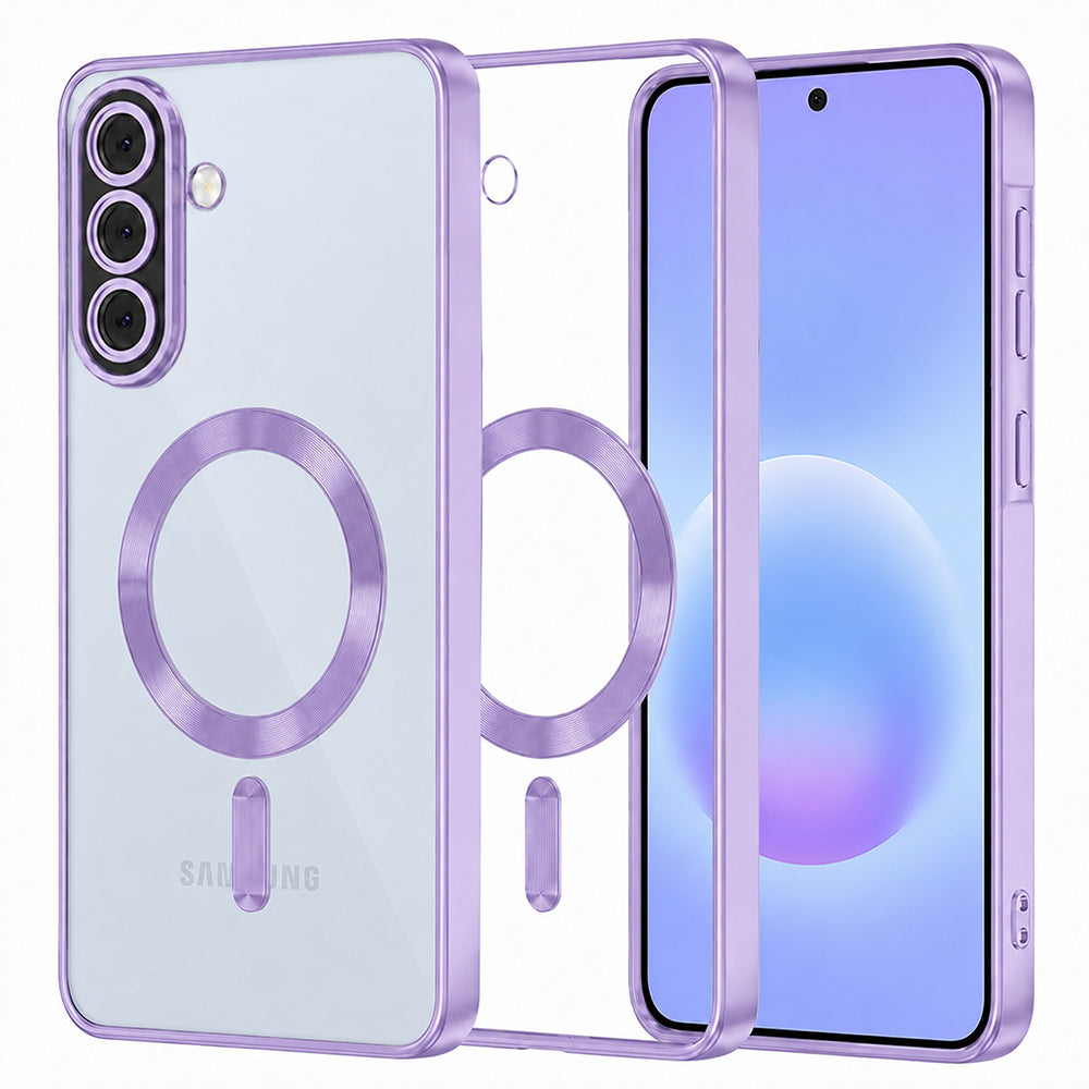 MagSafe pouzdro pro Samsung Galaxy A57 5G, Techsuit, Luxury Crystal, Světle fialové