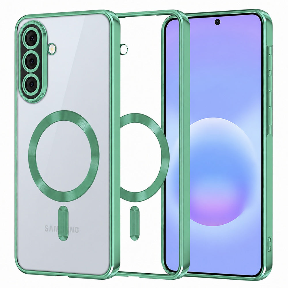 MagSafe pouzdro pro Samsung Galaxy A57 5G, Techsuit, Luxury Crystal, Světle zelená