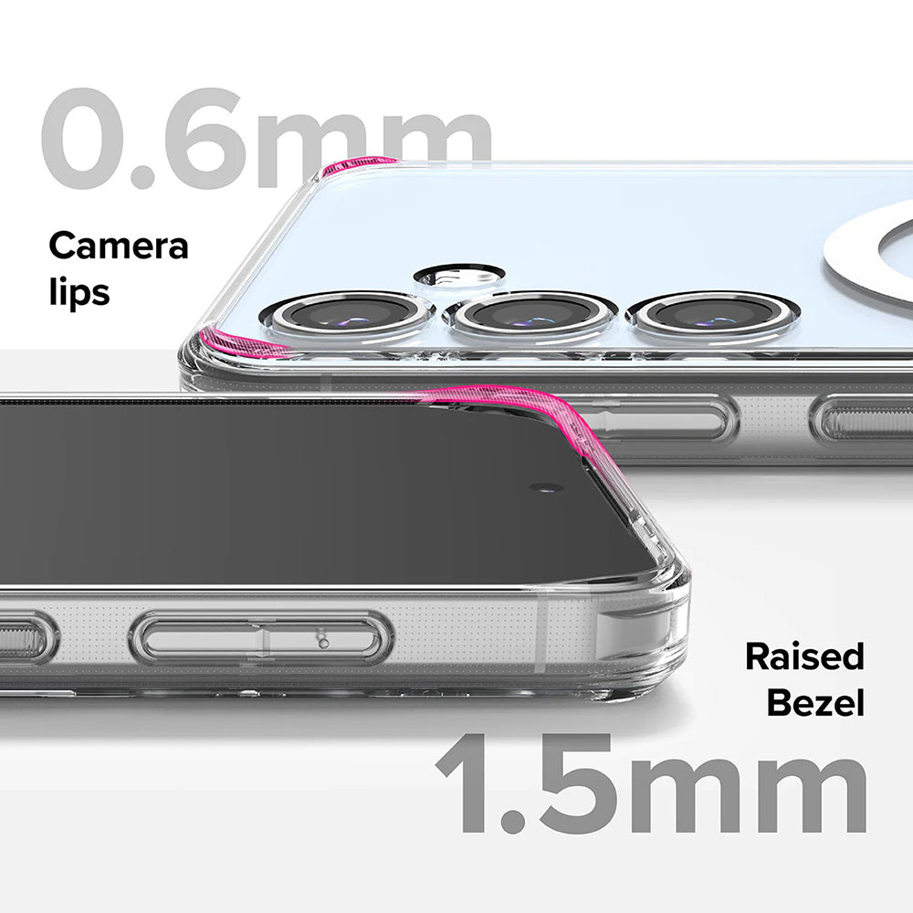 MagSafe pouzdro pro Samsung Galaxy S24 FE S721, Ringke, Fusion, průhledné