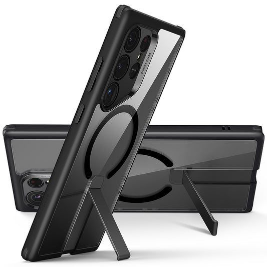 Pouzdro MagSafe pro Samsung Galaxy S24 Ultra S928, ESR, Boost Flickstand, Černé průhledné