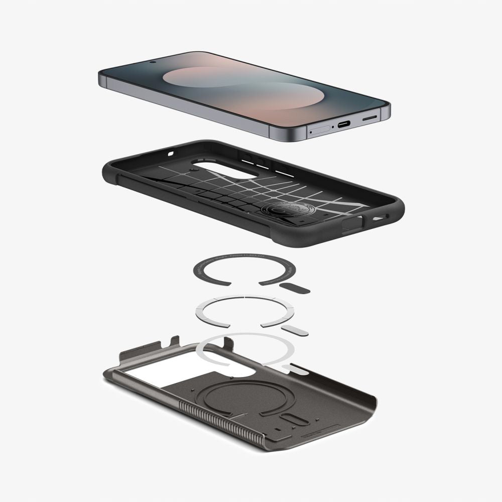 Pouzdro MagSafe pro Samsung Galaxy S25 FE, Spigen, Slim Armor, Šedé ACS10230