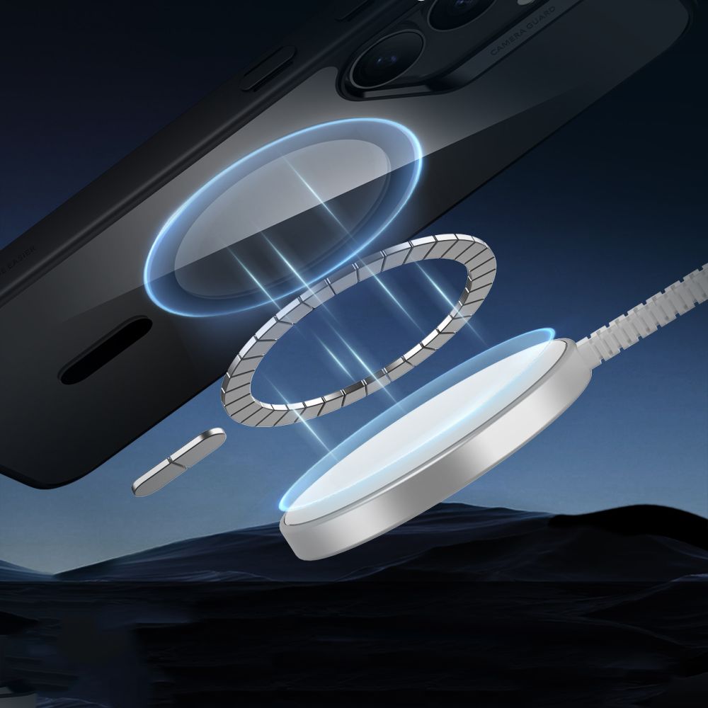 Pouzdro MagSafe pro Samsung Galaxy S25+ S936, ESR, Classic Hybrid, Černé Průhledné