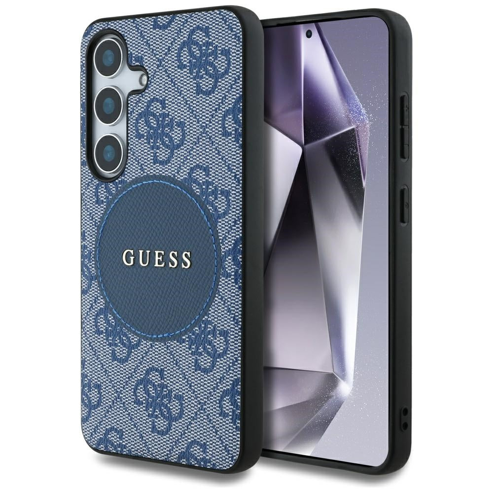 Pouzdro MagSafe pro Samsung Galaxy S25+ S936, Guess, 4G Circle Classic Logo, Modrá