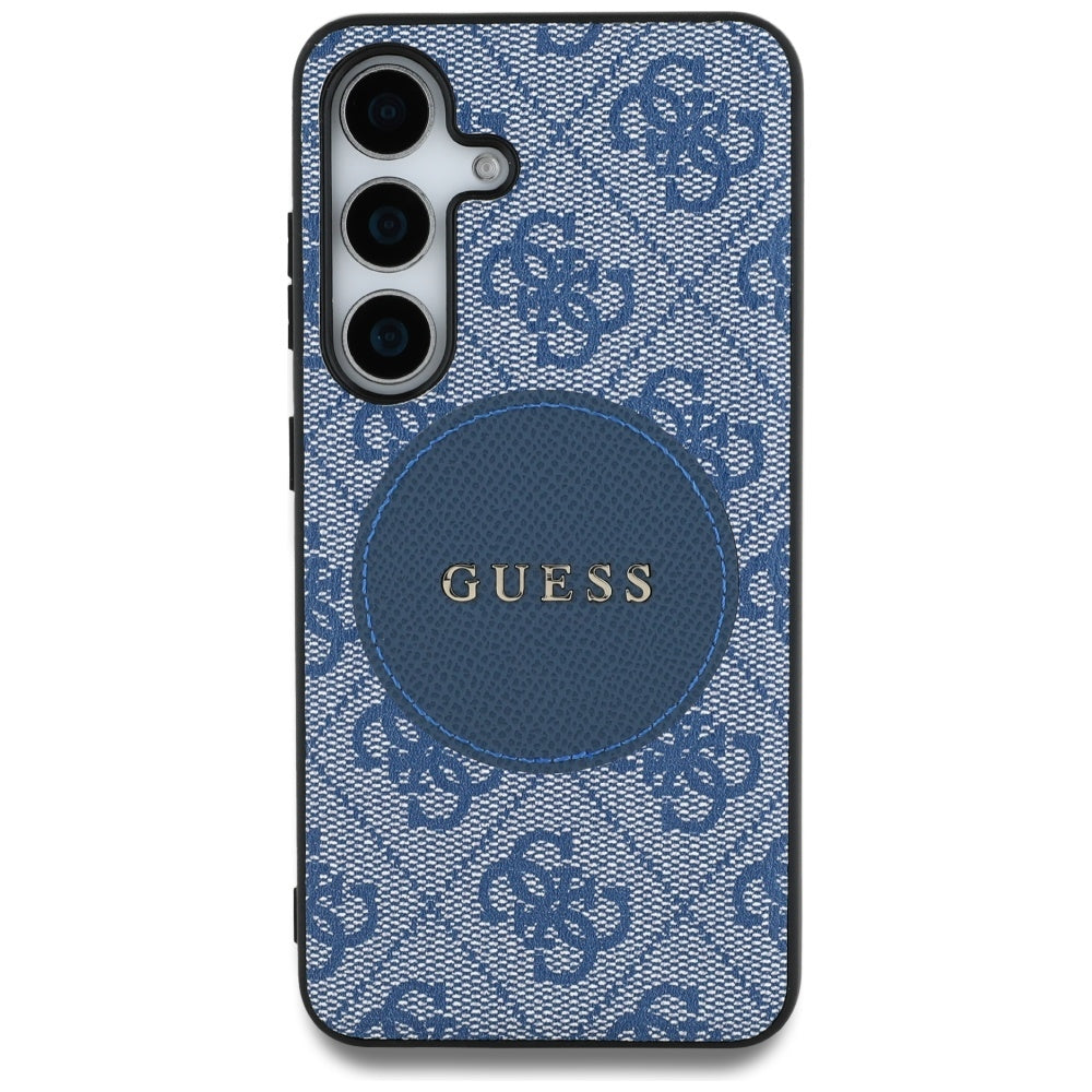 Pouzdro MagSafe pro Samsung Galaxy S25+ S936, Guess, 4G Circle Classic Logo, Modrá