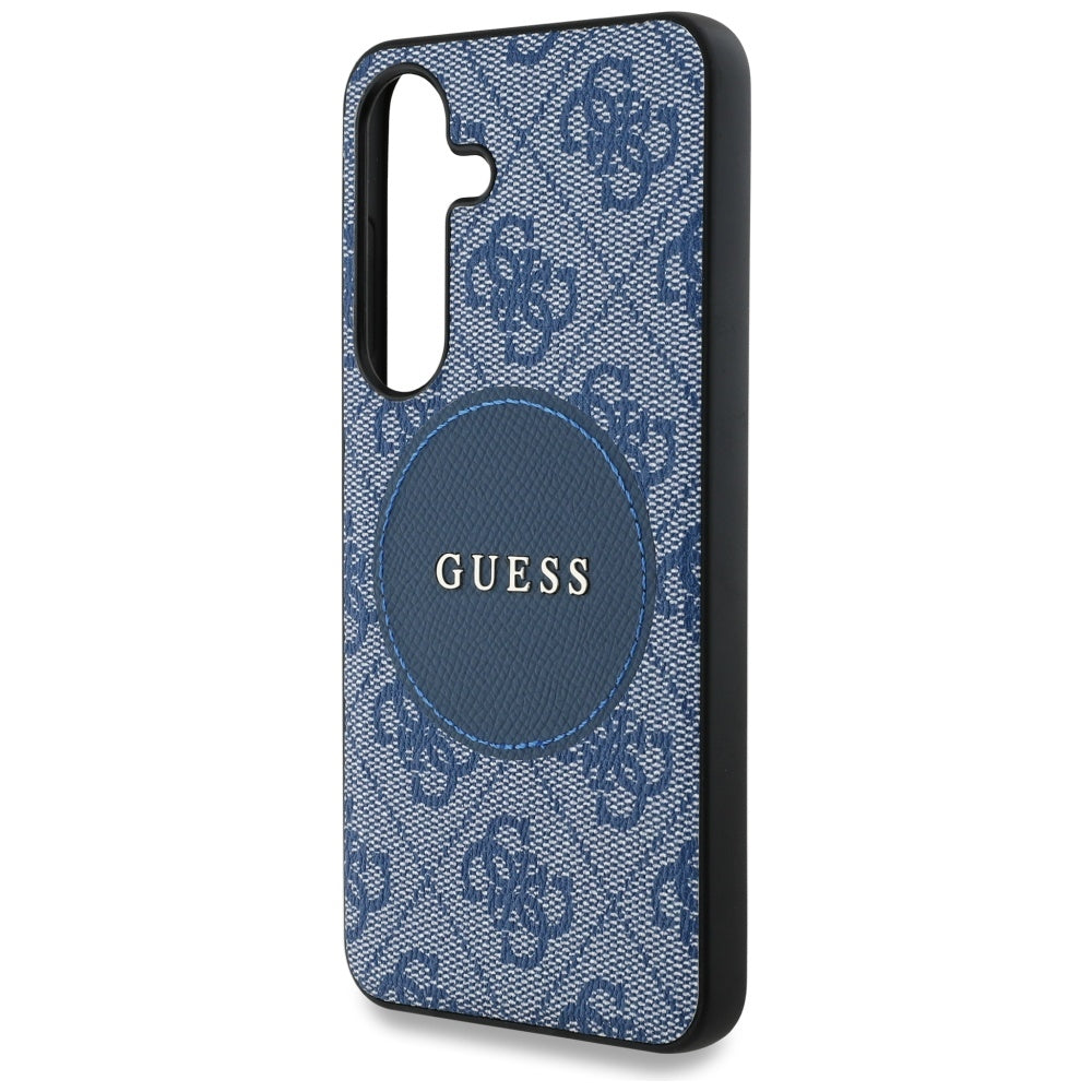 Pouzdro MagSafe pro Samsung Galaxy S25+ S936, Guess, 4G Circle Classic Logo, Modrá
