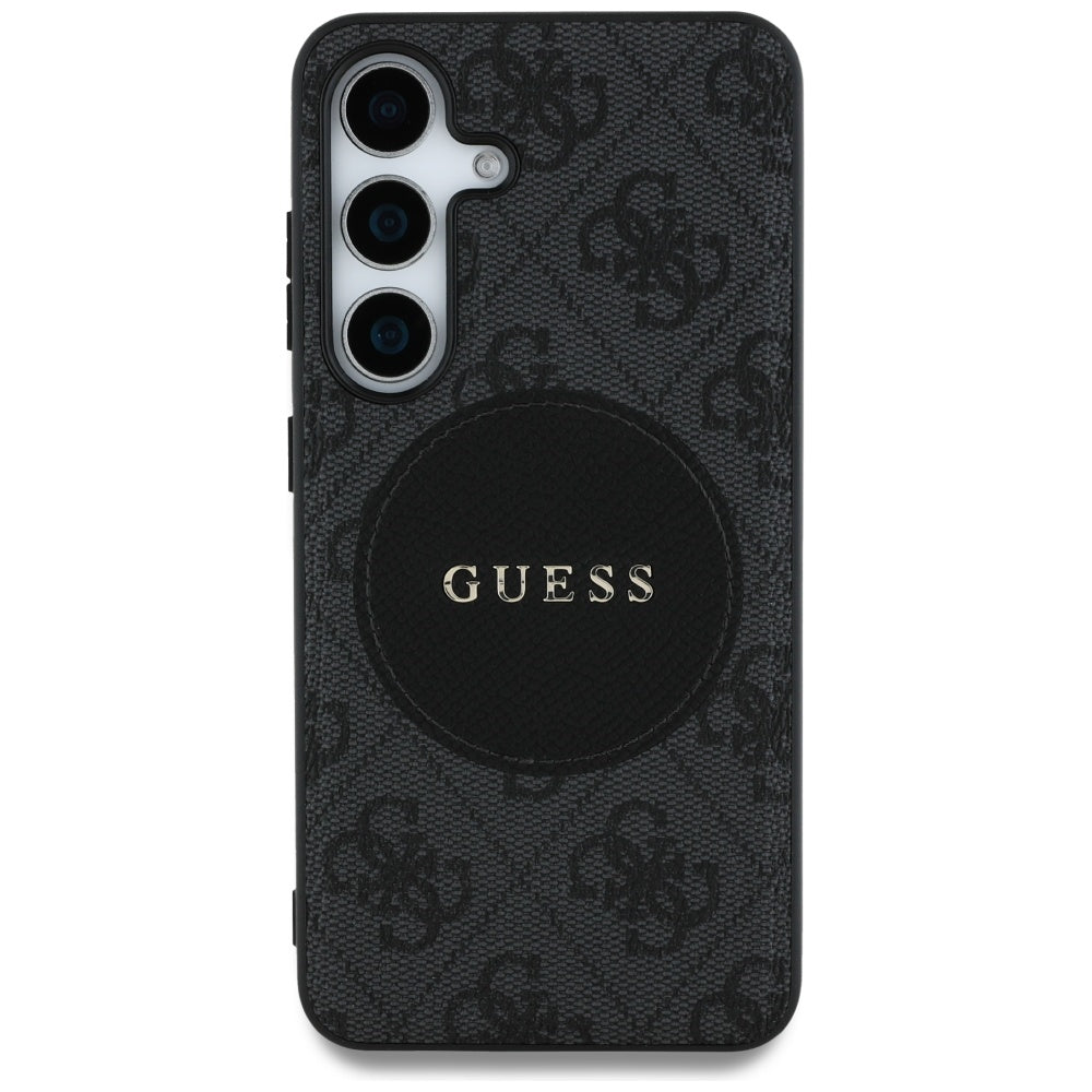Pouzdro MagSafe pro Samsung Galaxy S25+ S936, Guess, 4G Circle Classic Logo, Černá