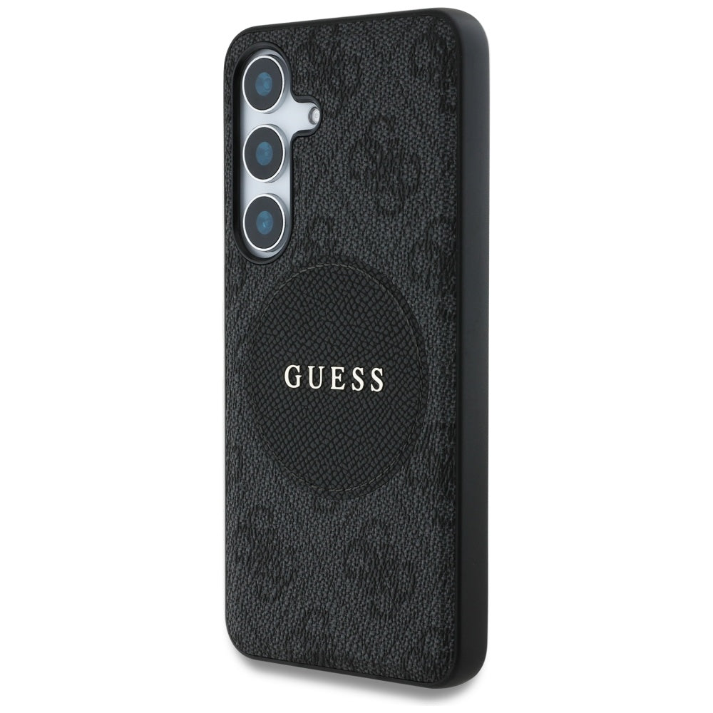 Pouzdro MagSafe pro Samsung Galaxy S25+ S936, Guess, 4G Circle Classic Logo, Černá