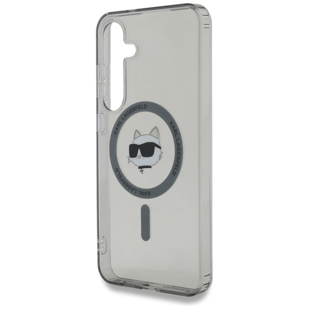 Pouzdro MagSafe pro Samsung Galaxy S25+ S936, Karl Lagerfeld, IML Choupette's Head, Černá