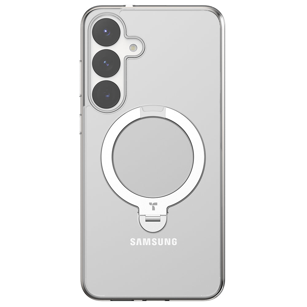 Pouzdro MagSafe pro Samsung Galaxy S25+ S936, Torras, Ostand Spin, Průhledné