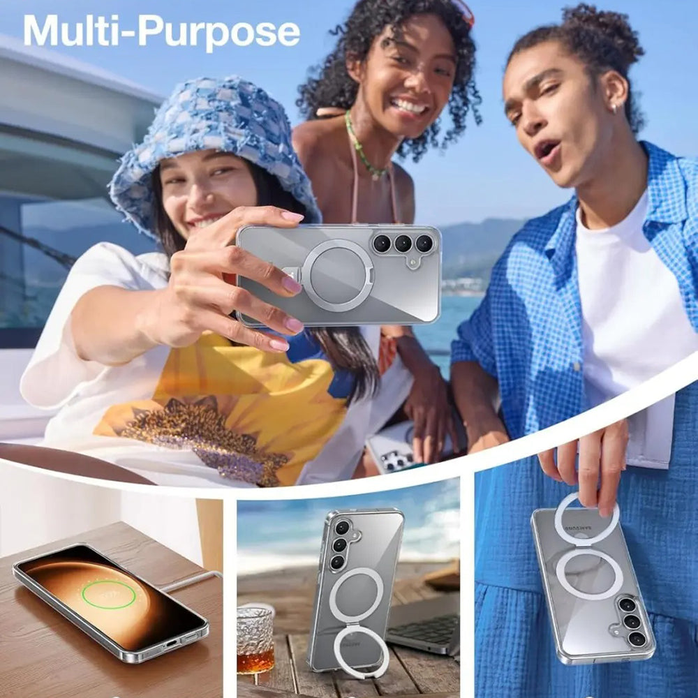 Pouzdro MagSafe pro Samsung Galaxy S25+ S936, Torras, Ostand, Průhledné