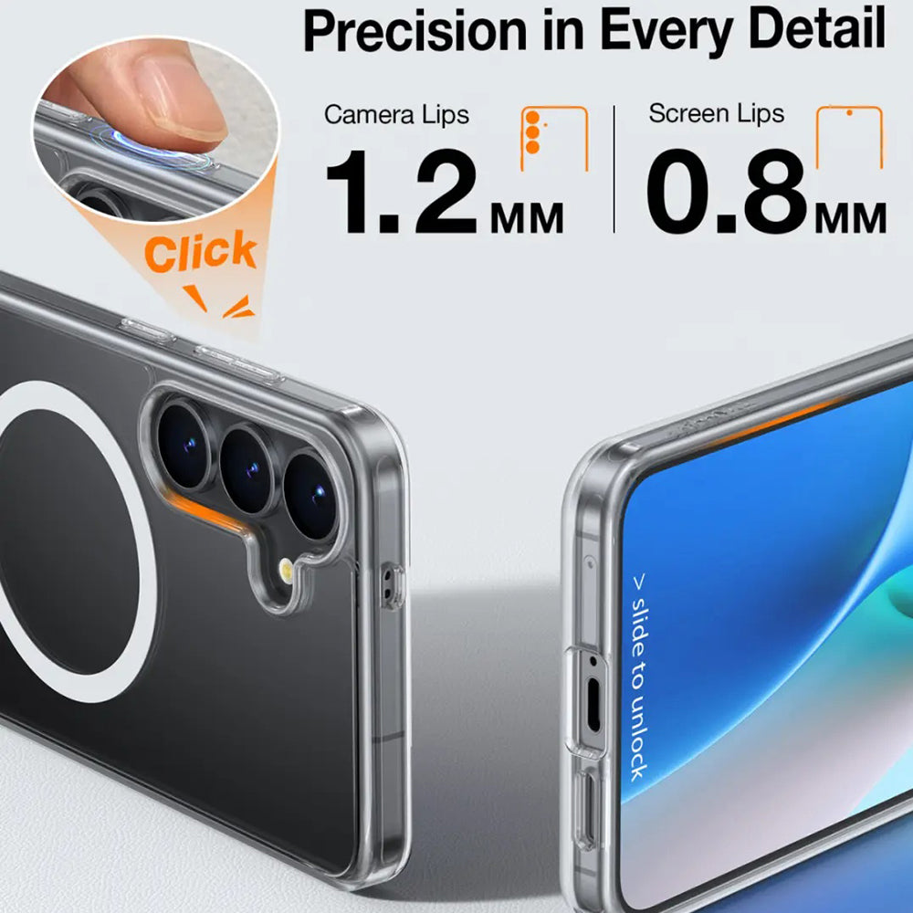 Pouzdro MagSafe pro Samsung Galaxy S25+ S936, Torras, Pstand, Průhledné
