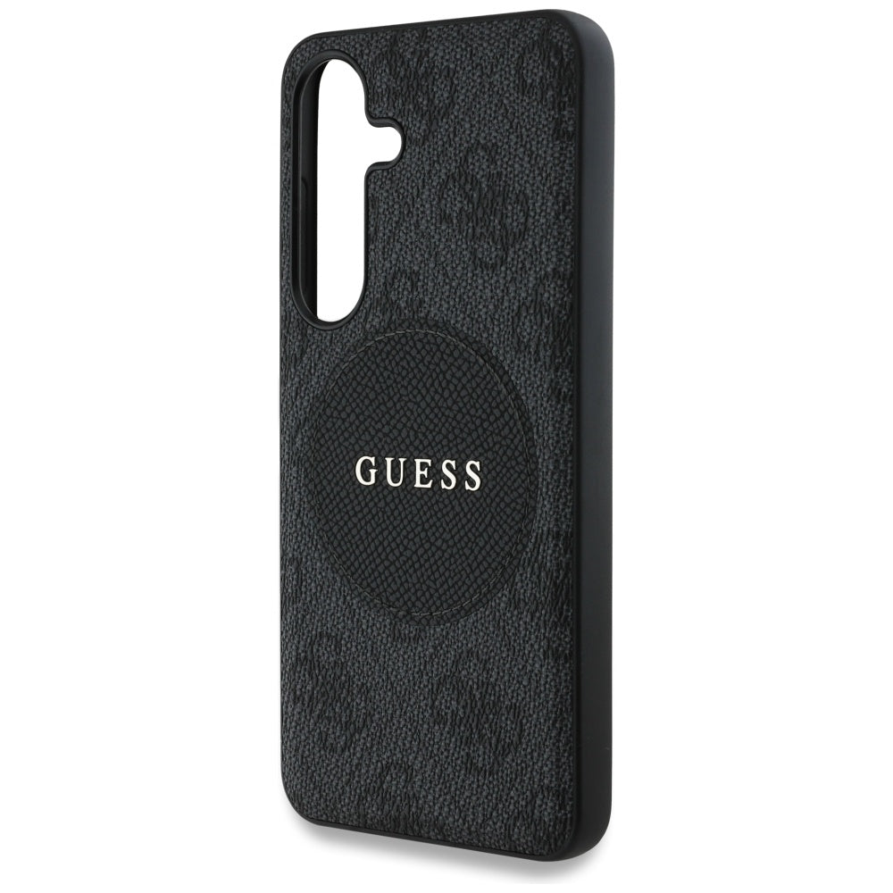 Pouzdro MagSafe pro Samsung Galaxy S25 S931, Guess, 4G Circle Classic Logo, Černá