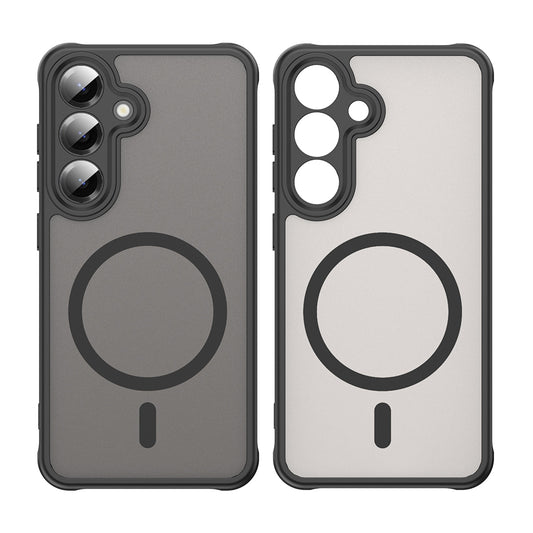 Pouzdro MagSafe pro Samsung Galaxy S25 S931 / S24 S921, Techsuit, HaloFrost II (Velký otvor pro objektiv), Černá