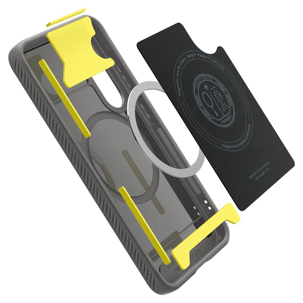 Pouzdro MagSafe pro Samsung Galaxy S25 S931, Spigen, Rugged Armor, šedé ACS08999