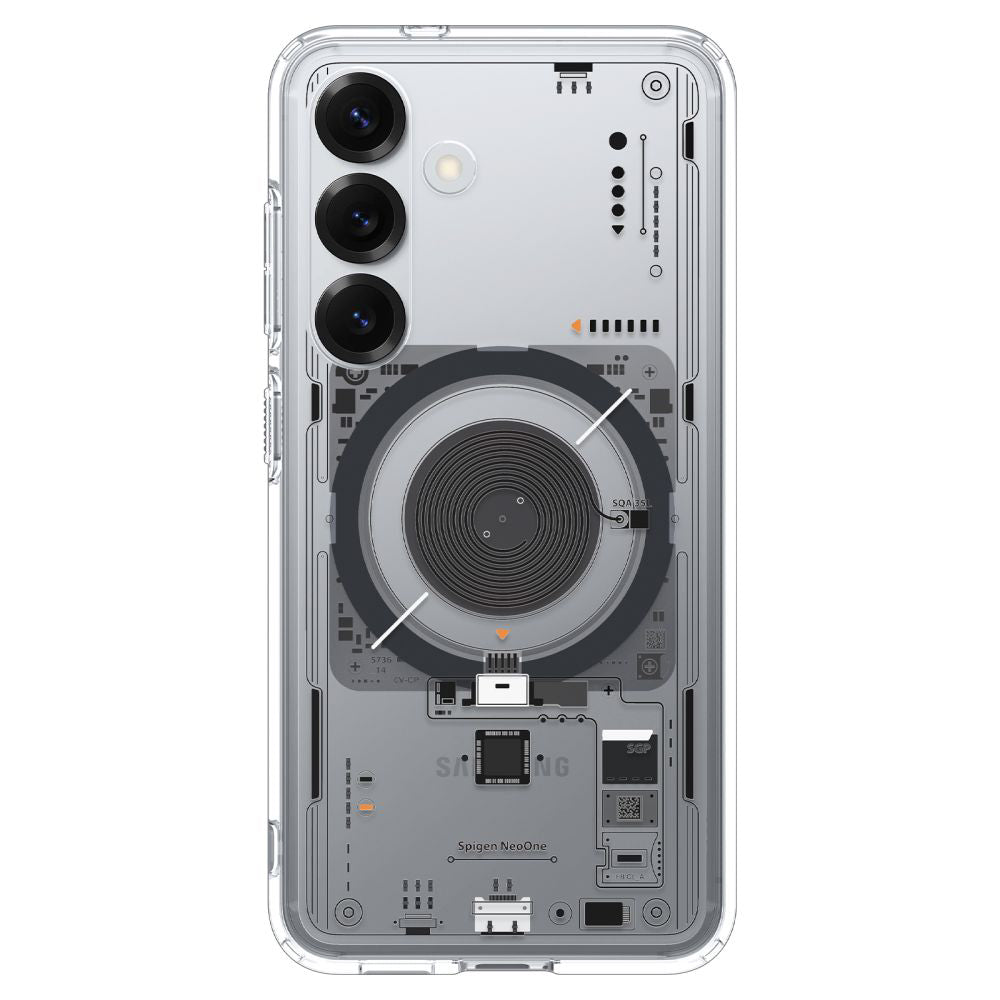 Pouzdro MagSafe pro Samsung Galaxy S25 S931, Spigen, Ultra Hybrid Neo One, Transparentní ACS09470