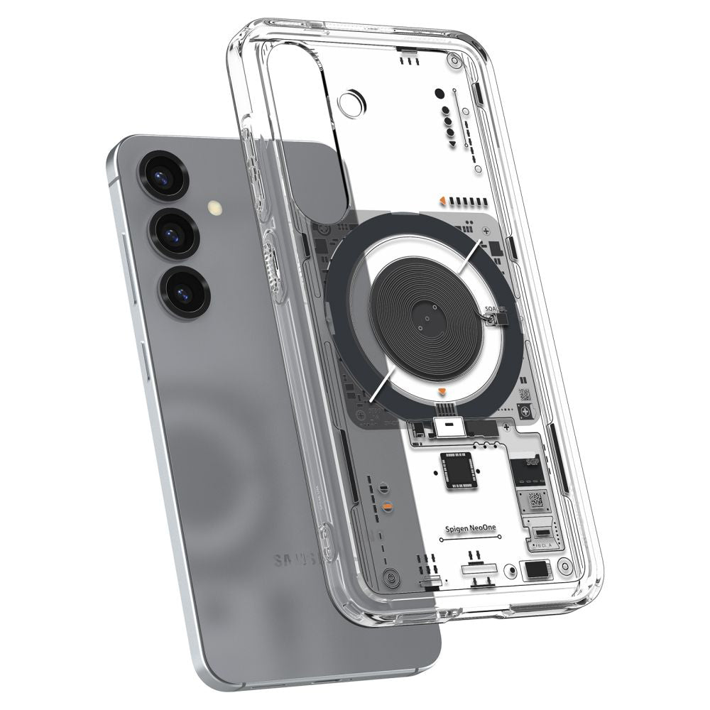 Pouzdro MagSafe pro Samsung Galaxy S25 S931, Spigen, Ultra Hybrid Neo One, Transparentní ACS09470