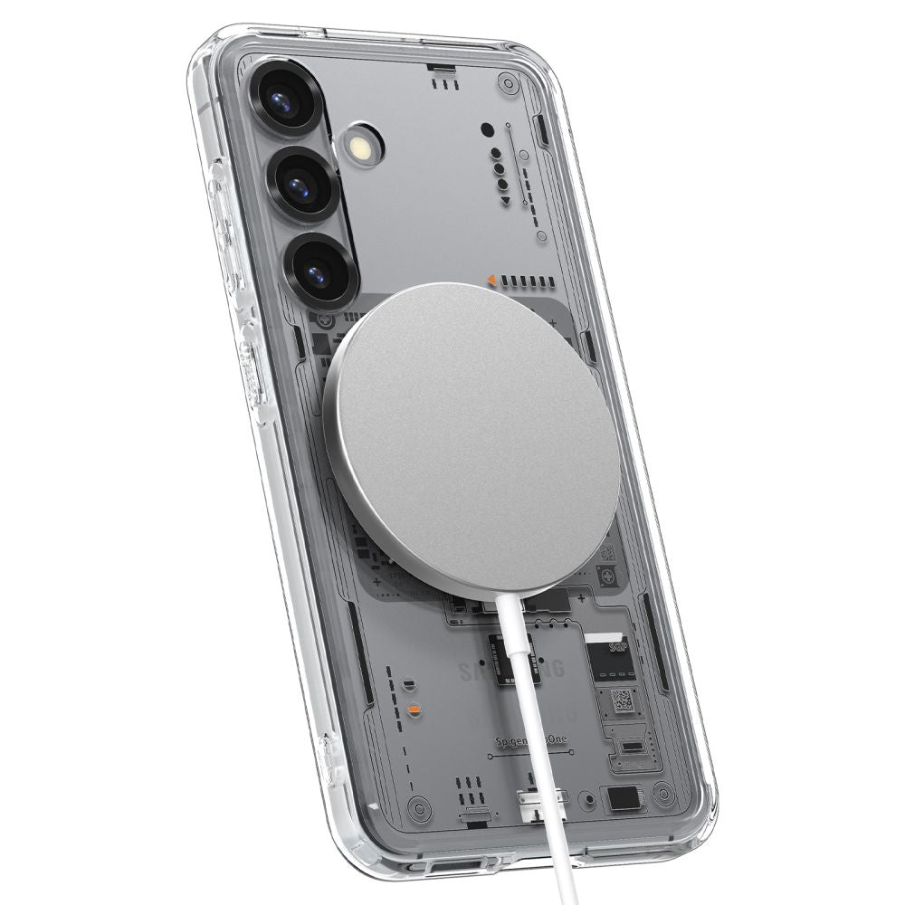Pouzdro MagSafe pro Samsung Galaxy S25 S931, Spigen, Ultra Hybrid Neo One, Transparentní ACS09470