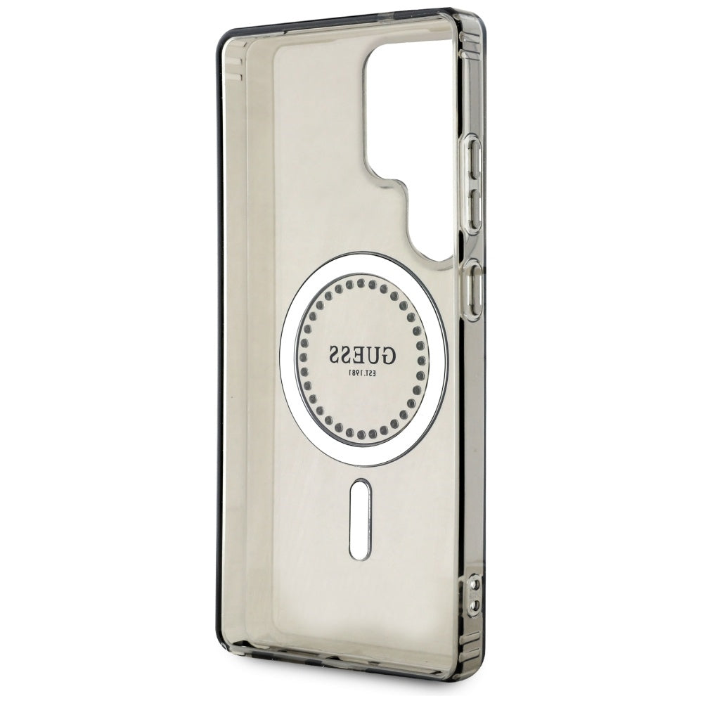 Pouzdro MagSafe pro Samsung Galaxy S25 Ultra S938, Guess, IML Rhinestone, Černá