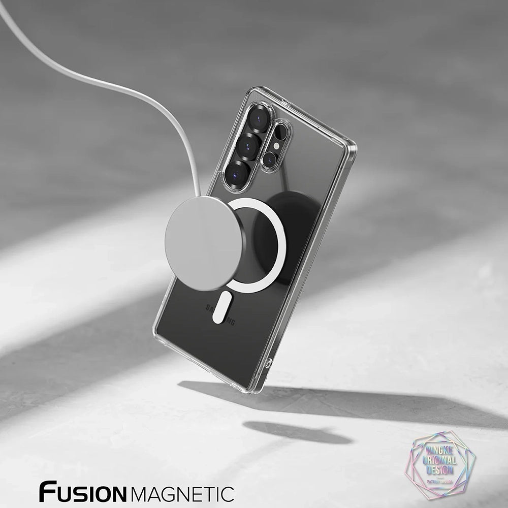MagSafe pouzdro pro Samsung Galaxy S25 Ultra S938, Ringke, Fusion, Matně průhledné