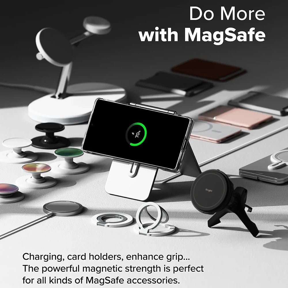 MagSafe pouzdro pro Samsung Galaxy S25 Ultra S938, Ringke, Fusion, Matně průhledné