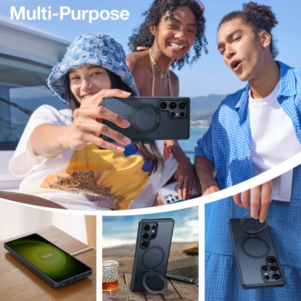 MagSafe pouzdro pro Samsung Galaxy S25 Ultra S938, Torras, Ostand, černé